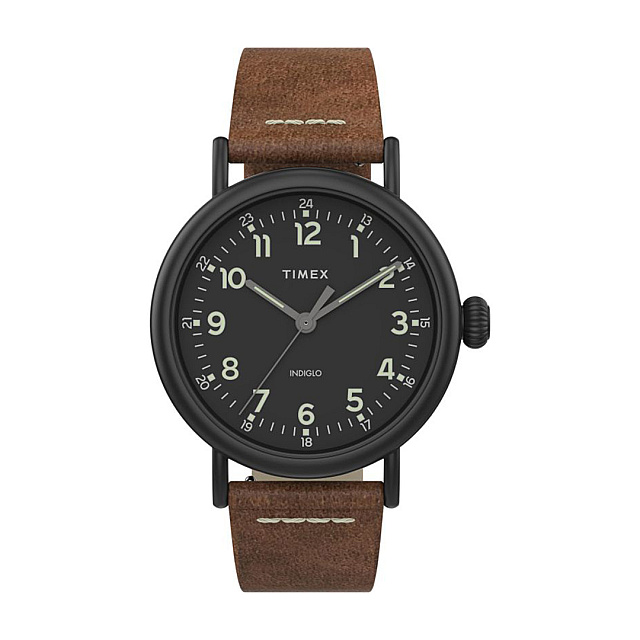 Timex® Standard 40mm Leather Strap - Dark Brown